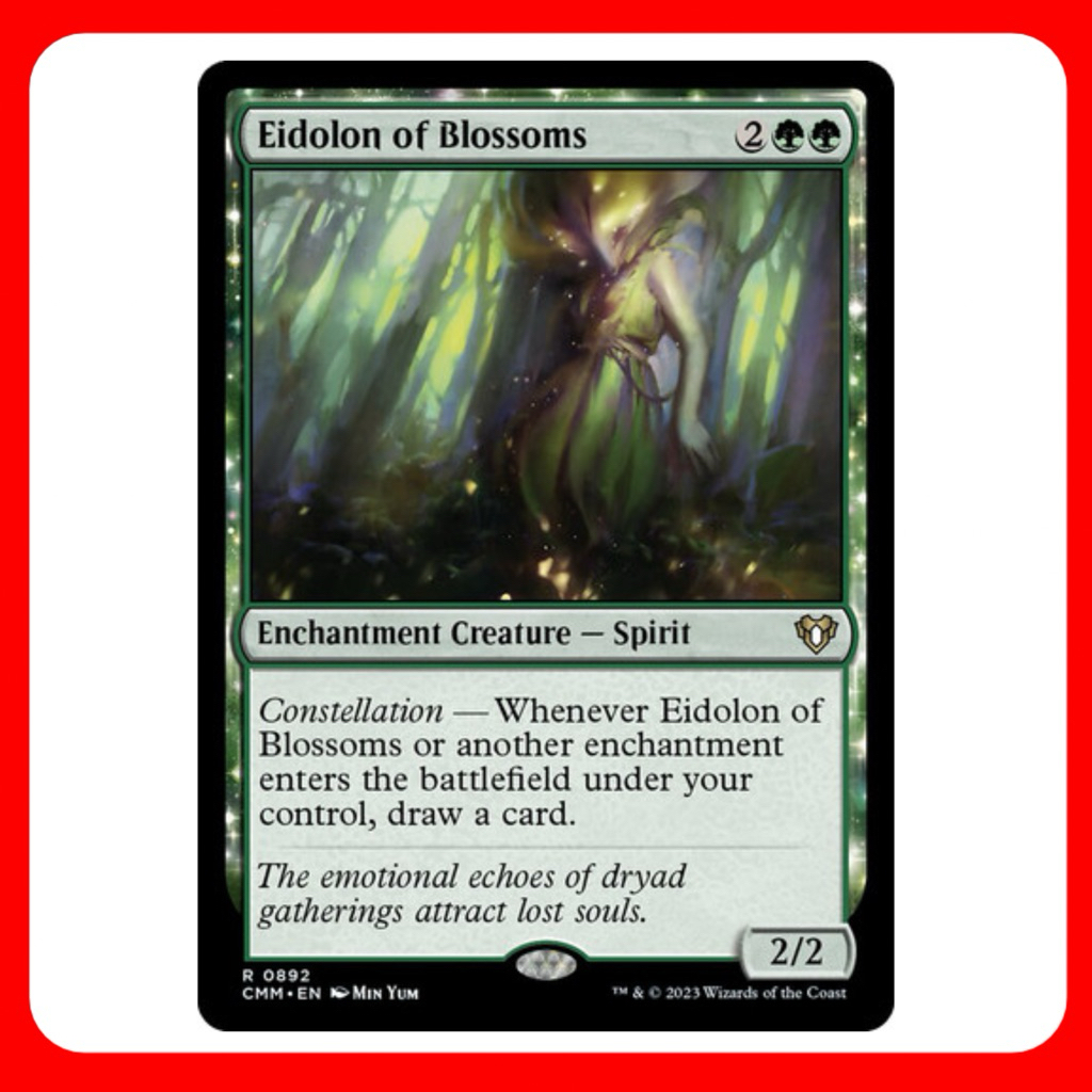 [MTG] Eidolon of Blossoms [CMM] [GREEN] [RARE] [NORMAL] [ENG] (การ์ดเมจิค / Magic the Gathering) [ED