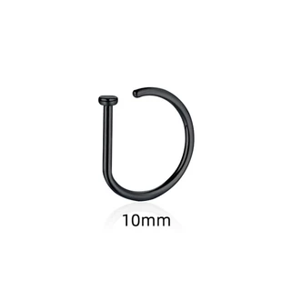 ห่วงจมูก ไม่ต้องเจาะ Nose Ring Without Hole D-Shaped Nose Ring Vacuum Plating - 1 ชิ้น