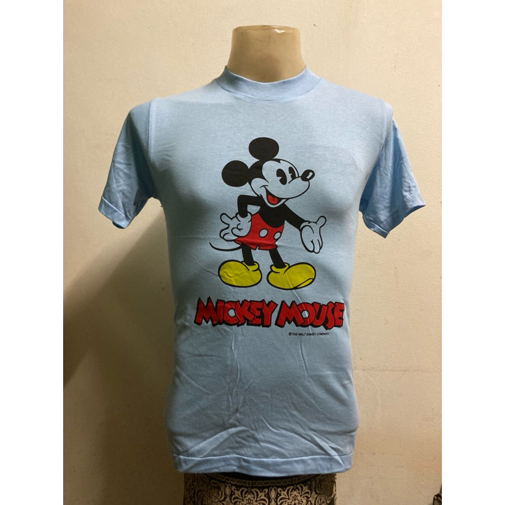 เสื้อยืด ลายมิกกี้เมาส์หน้าหลัง สไตล์วินเทจ