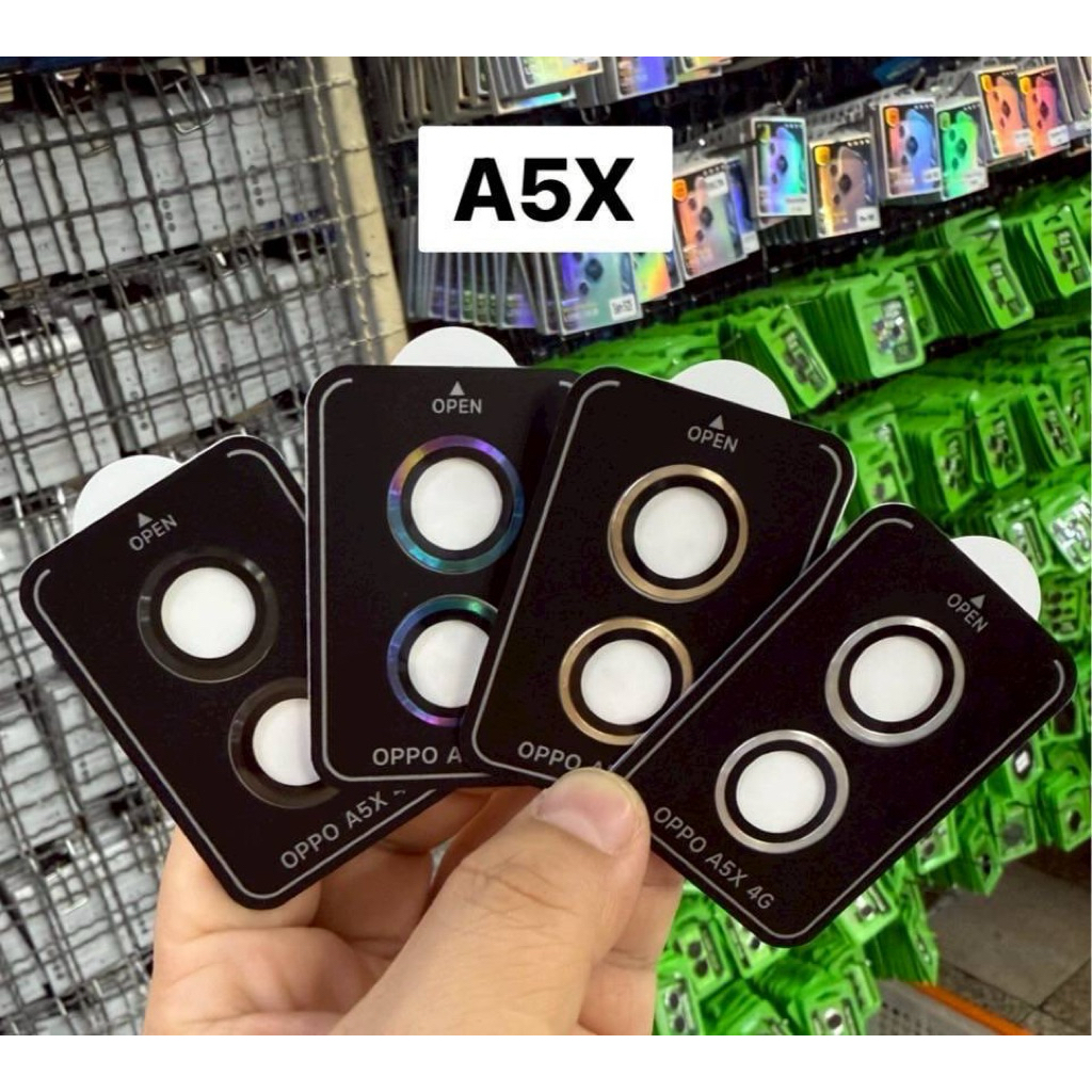 ฟิล์มกระจกติดเลนส์กล้องสำหรับOPPOรุ่นA5X/A5/A5pro(สินค้าตรงรุ่น)เป็นแบบกระจกหแหวนครอบ