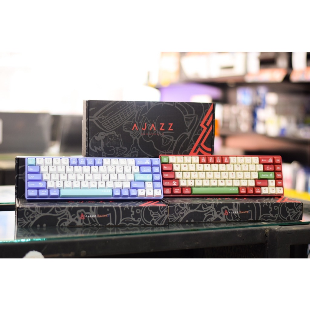 คีย์บอร์ดเกมมิ่ง Ajazz AK681 Wired Summer Break Theme Mechanical Gaming Keyboard รับประกันสินค้า 1 ป