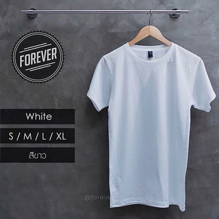 ⚡️NEW⚡️เสื้อยืดสีพื้นคอกลม (สีขาว สีทราย สีเบจ สีโอวัลติน สีมอคค่า)