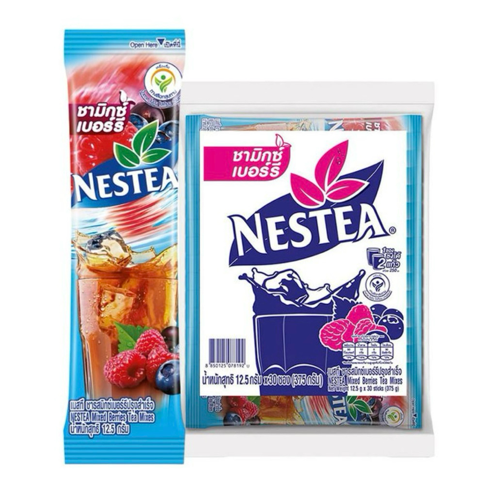 Nestea เนสที ชามิกซ์เบอร์รี่ ปรุงสำเร็จ ชนิดผง 12.5g x30ซอง ชาซอง