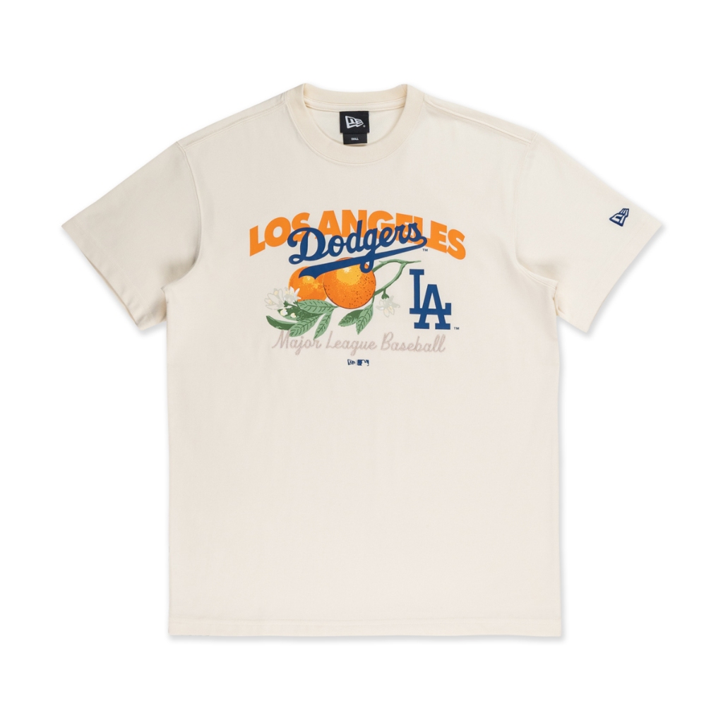 New Era เสื้อยืดแขนสั้นรุ่น Los Angeles Dodgers Harvest Merch Chrome White Short Sleeve T-Shirt