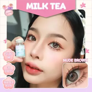 🔥 คอนแทคเลนส์ ✨ขนาดมินิ✨Milk tea(Shinee) Brown / Gray / Nude Brown