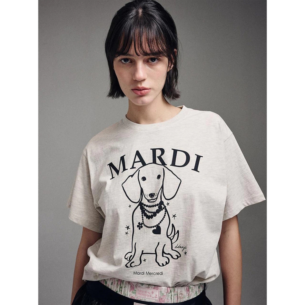 🔥เสื้อยืดคอกลมลายสุนัข Mardi Mercredi ของแท้⚡จัดส่งรวดเร็วภายใน 24 ชั่วโมง [ผ้าฝ้ายแท้] ลายน่ารักสุดๆ - รูปที่ 6