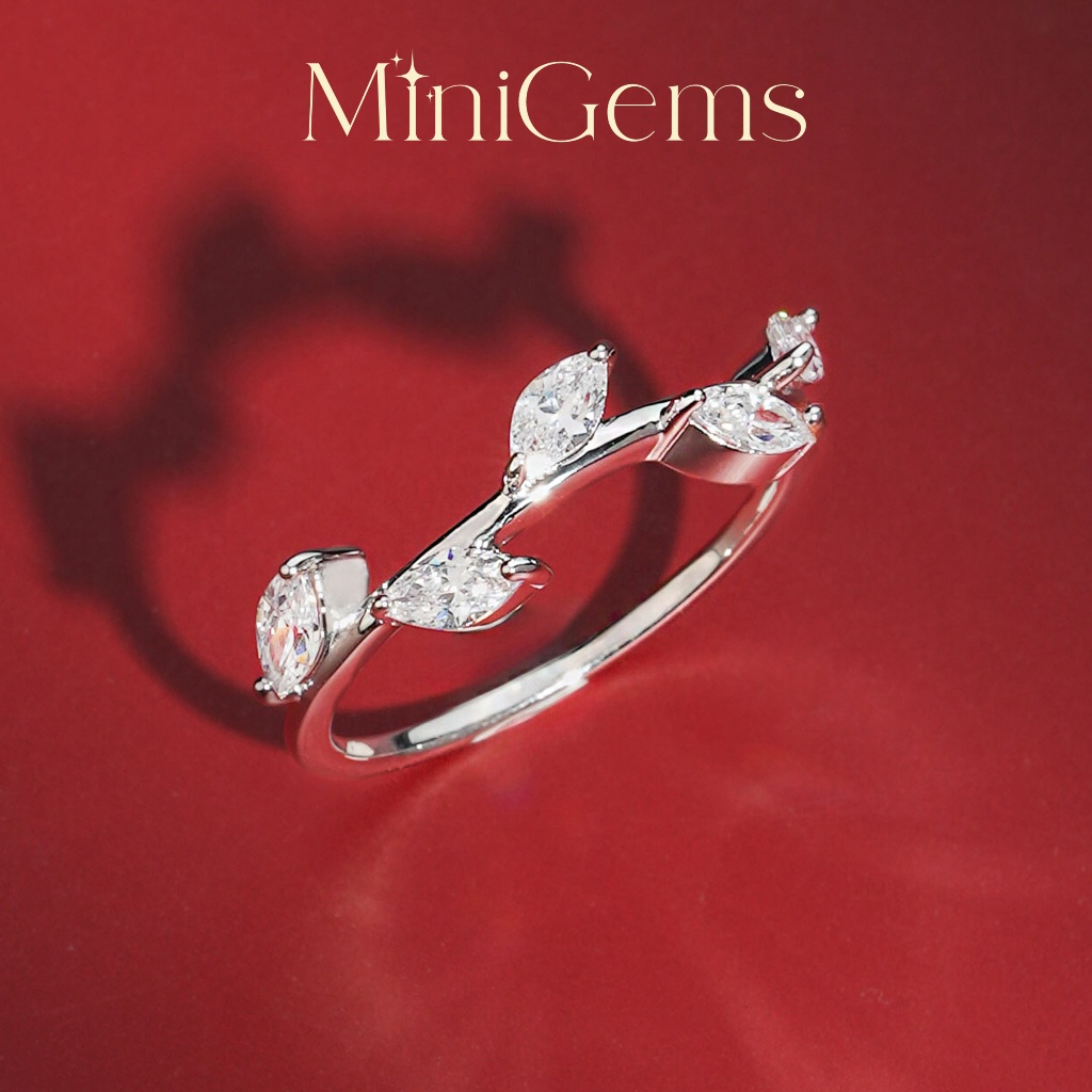 MiniGems แหวน เงินแท้ 92.5 เพชรสวิส(CZ) แหวนคู่ แหวนแต่งงาน แหวนผู้หญิง แหวนผู้ชาย  07757