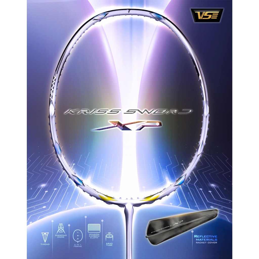 (ตัวท๊อป) ไม้แบดมินตัน Venson รุ่น Kriss Sword XP (4U) Badminton Racket