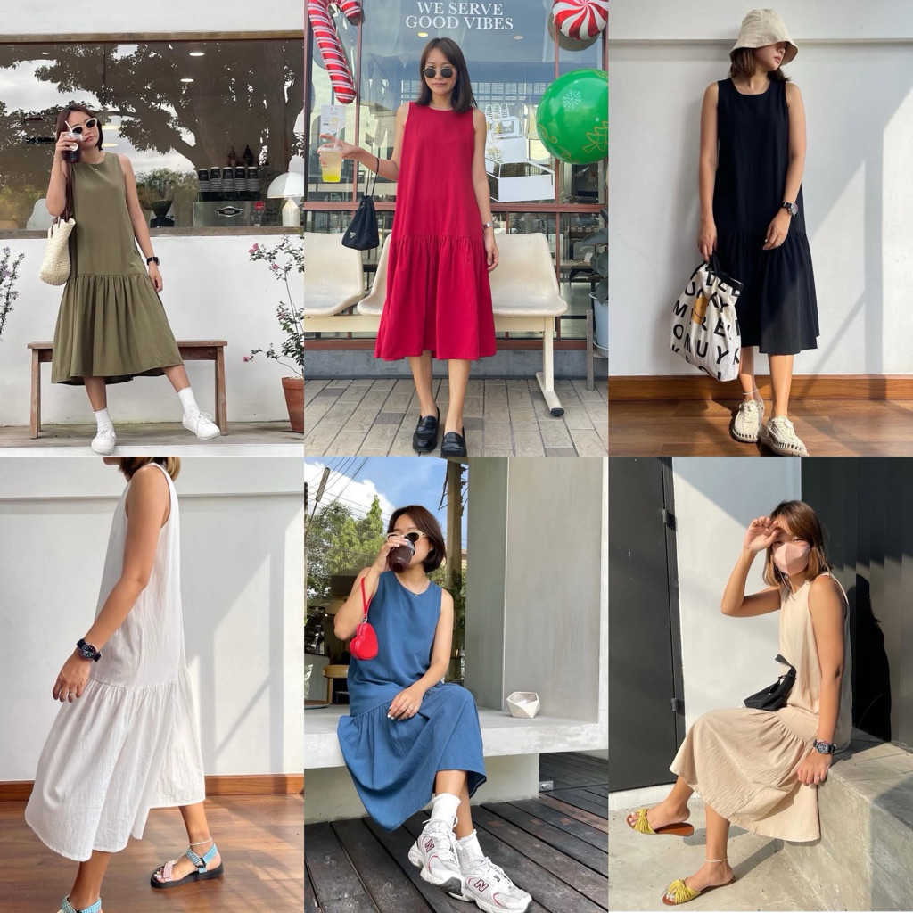 [ na.mo.official ]  Brownie เดรสกล้ามมีดีเทลระบายชาย