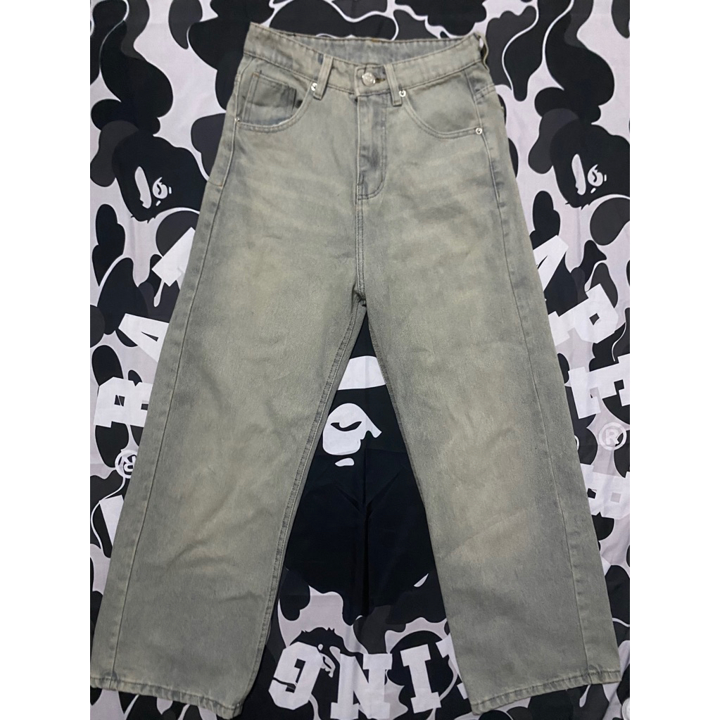 กางเกงยีนส์ Baggy สี Light Smoke แบรนด์เวียดนาม Whose.studio เอว28