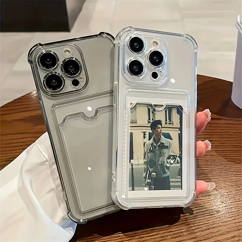 การ์ด เคสโทรศัพท์ For iPhone 11 13 17 16 pro max Case iPhone 13 17 14 15 pro max 12 13 pro max 7 8 Plus 13 Pro SEโปร่งใส