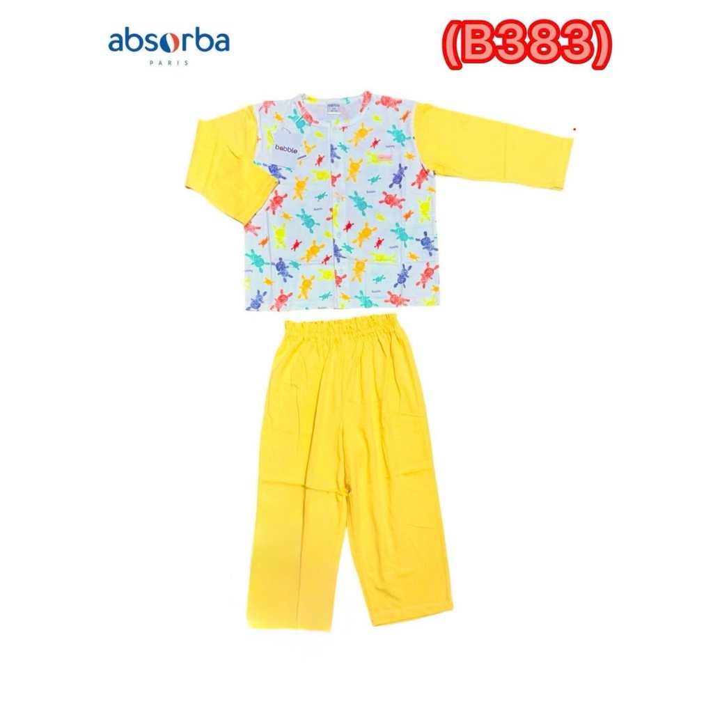 Babble By Absorba New Collection ชุดเซ็ตเสื้อแขนยาว กางเกงขายาว กระดุมหน้า สำหรับเด็กอายุ 3ปี-9ปีขึ้นไป