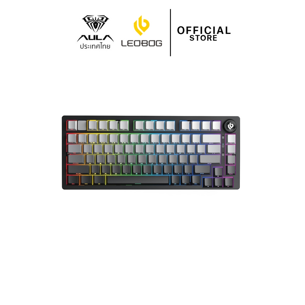คีย์บอร์ดไร้สาย - AULA x LEOBOG Hi75C Pro - Aluminum Gasket Mechanical Keyboard คีย์อังกฤษ รับประกัน 2 ปี<p>“><center><h4></h4><p><p><font color=