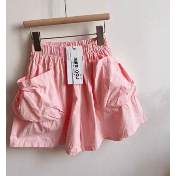 page shop  กางเกงขาสั้นลำลองสำหรับเด็กผู้หญิง/น้ำหนักเบาและสวมใส่สบาย/เด็กอายุ 5-13 ปีสามารถสวมใส่ได