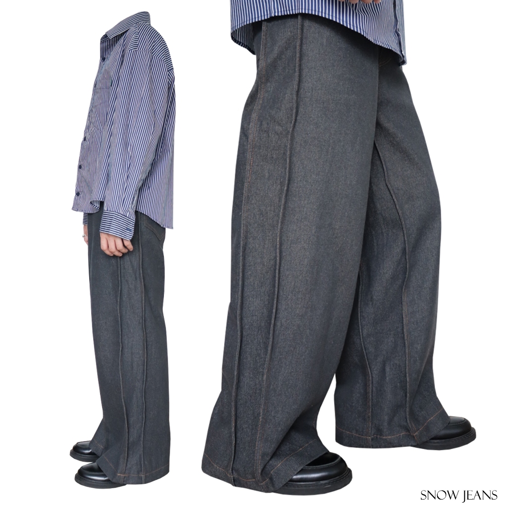 JAMANBKK / SNOW JEANS / กางเกงยีนส์ขากระบอกกว้าง