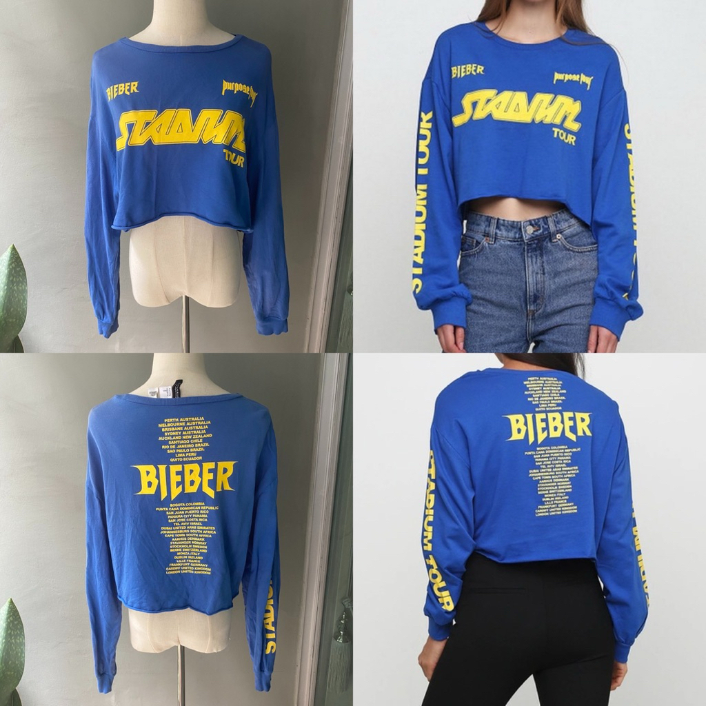 USED H&M x Bieber tour T shirt size M