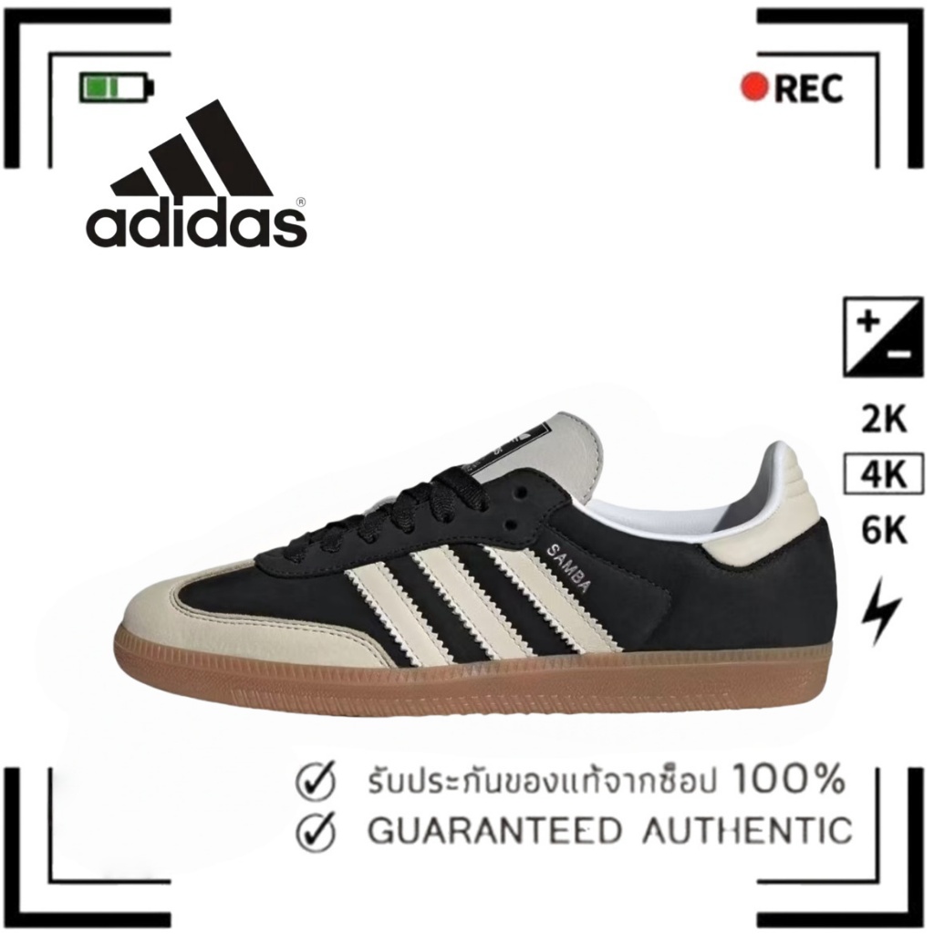 （ของแท้ 100 %）🌹 adidas originals Samba OG IE5836 สีดำ/เทา
