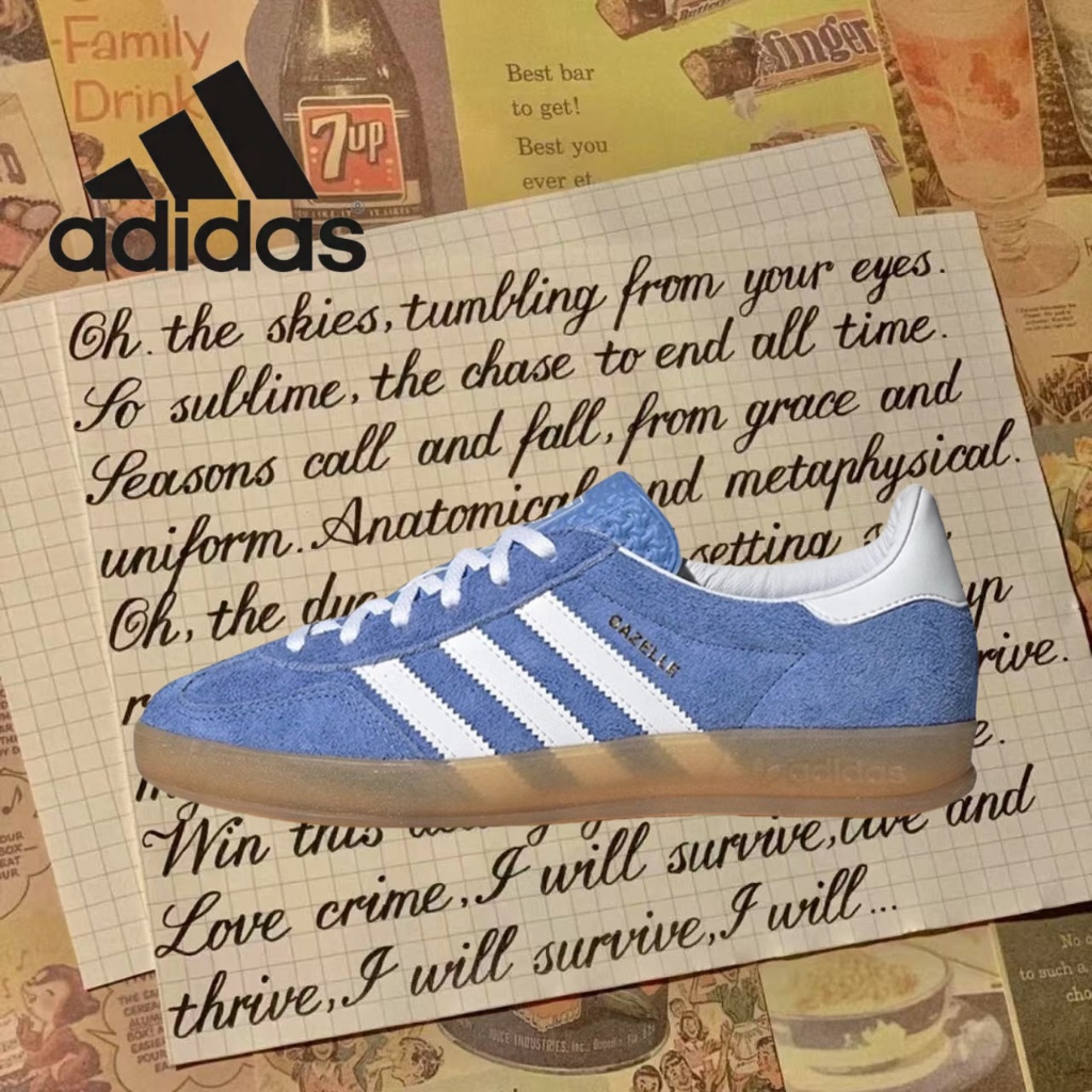 （ของแท้ 100 %）💞 adidas originals Samba OG HQ8717 สีน้ำตาล/น้ำเงิน/ขาว