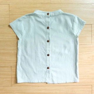 เสื้อผ้าฝ้ายขึ้นกบ คอปีน กระดุมหลัง ทรงสวย