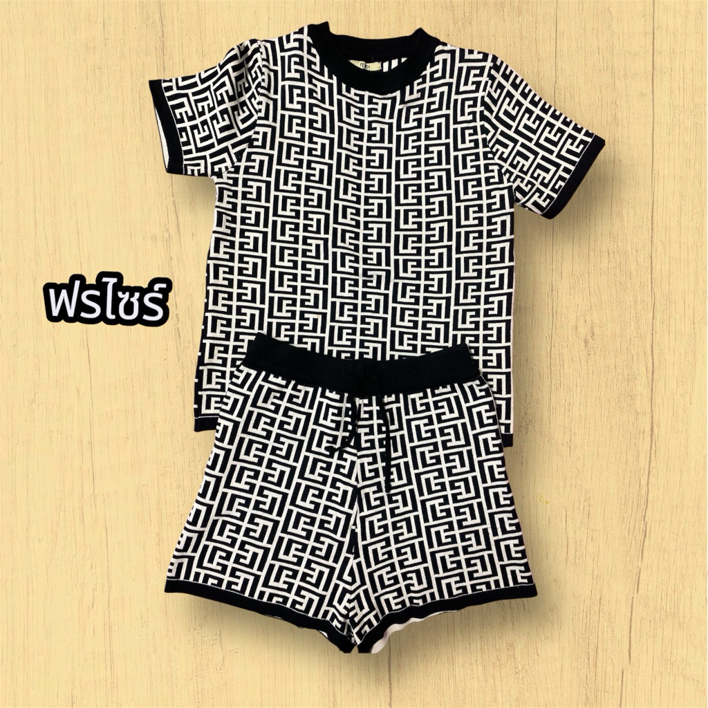 เซ็ตขาสั้น ลาย FINDi (ไม่มีตำหนิ)