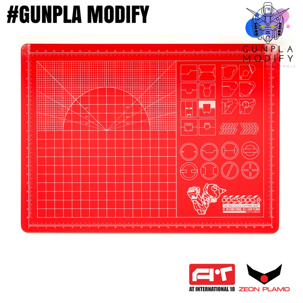 ATxZEON PLAMO Glass Cutting Mat “ABESADO” VER. A4 ขนาด 210x300 mm