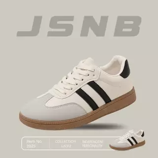 JSNB [สินค้าขายดี] ส่งฟรี รองเท้าผ้าใบ Unisex ไซส์ใหญ่ 36-45 พร้อมส่ง ผ้าใบแฟชั่น ลำลอง พื้นนุ่ม น้ำหนักเบา [LN312]