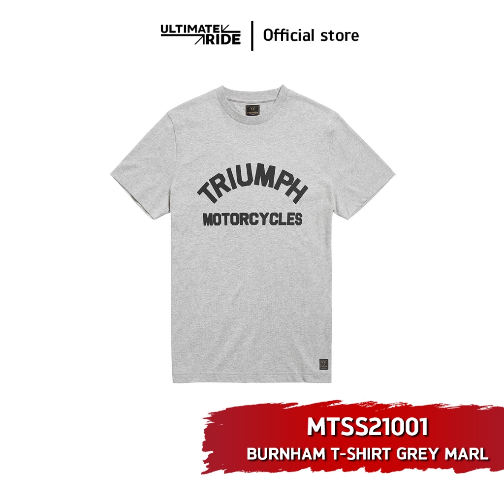 เสื้อยืด TRIUMPH MTSS21001 BURNHAM T-SHIRT GREY MARL