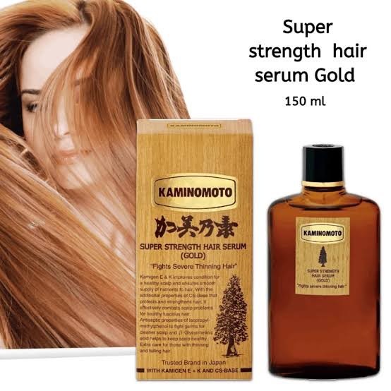 ❤️ไม่แท้คืนเงิน❤️ Kaminomoto Super Strength Hair Serum (Gold) 150ml.แพคเกจใหม่ โลชั่นหยุดผมร่วง