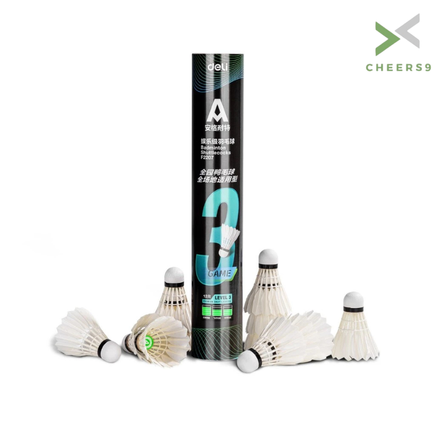 ลูกแบดมินตัน ลูกขนไก่ Goose Shuttlecock ใช้งานได้นานไม่แตกหักง่าย Cheers9