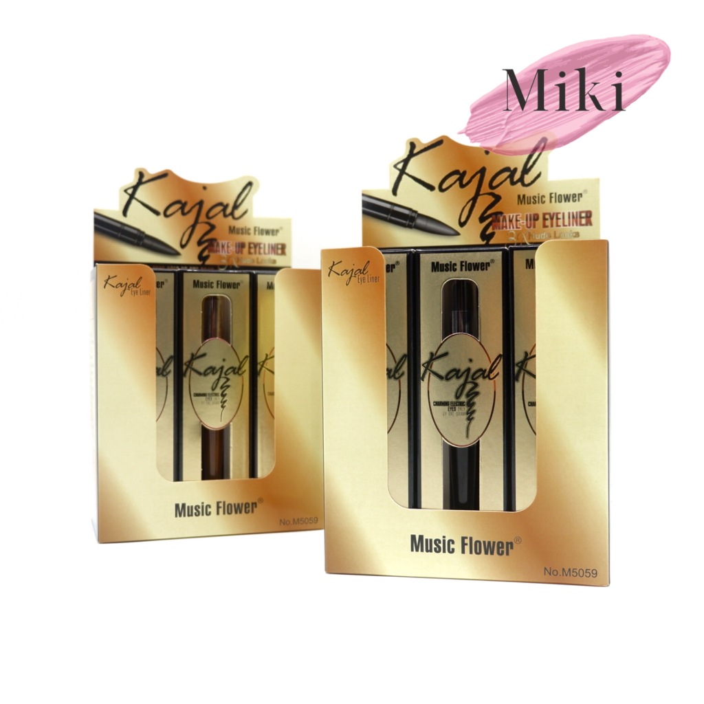{12แท่ง} Music Flower Kajal Make-up Eyeliner อายไลเนอร์แท่งใหญ่ เขียนลื่น ให้ดวงตาคมสวย no.M5059