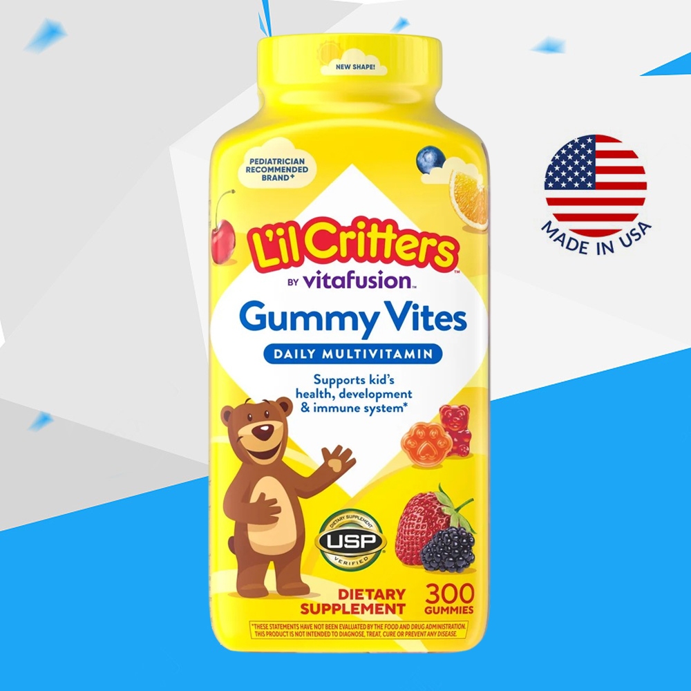 (Exp.02/2027)L’il Critters Gummy Vites Daily Multivitamin 300 เม็ด