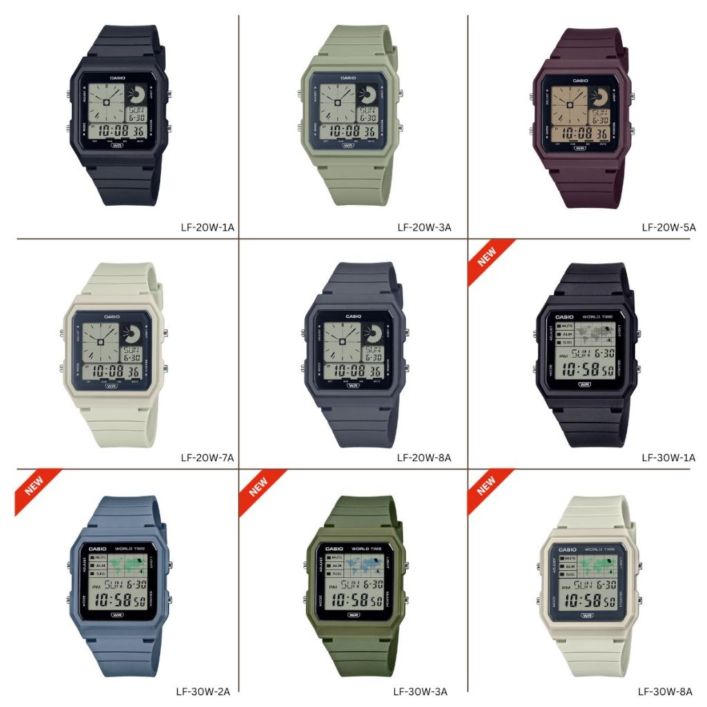Casio Standard Digital นาฬิกาข้อมือผู้หญิง รุ่น LF-20W Series LF-30W Series(New)