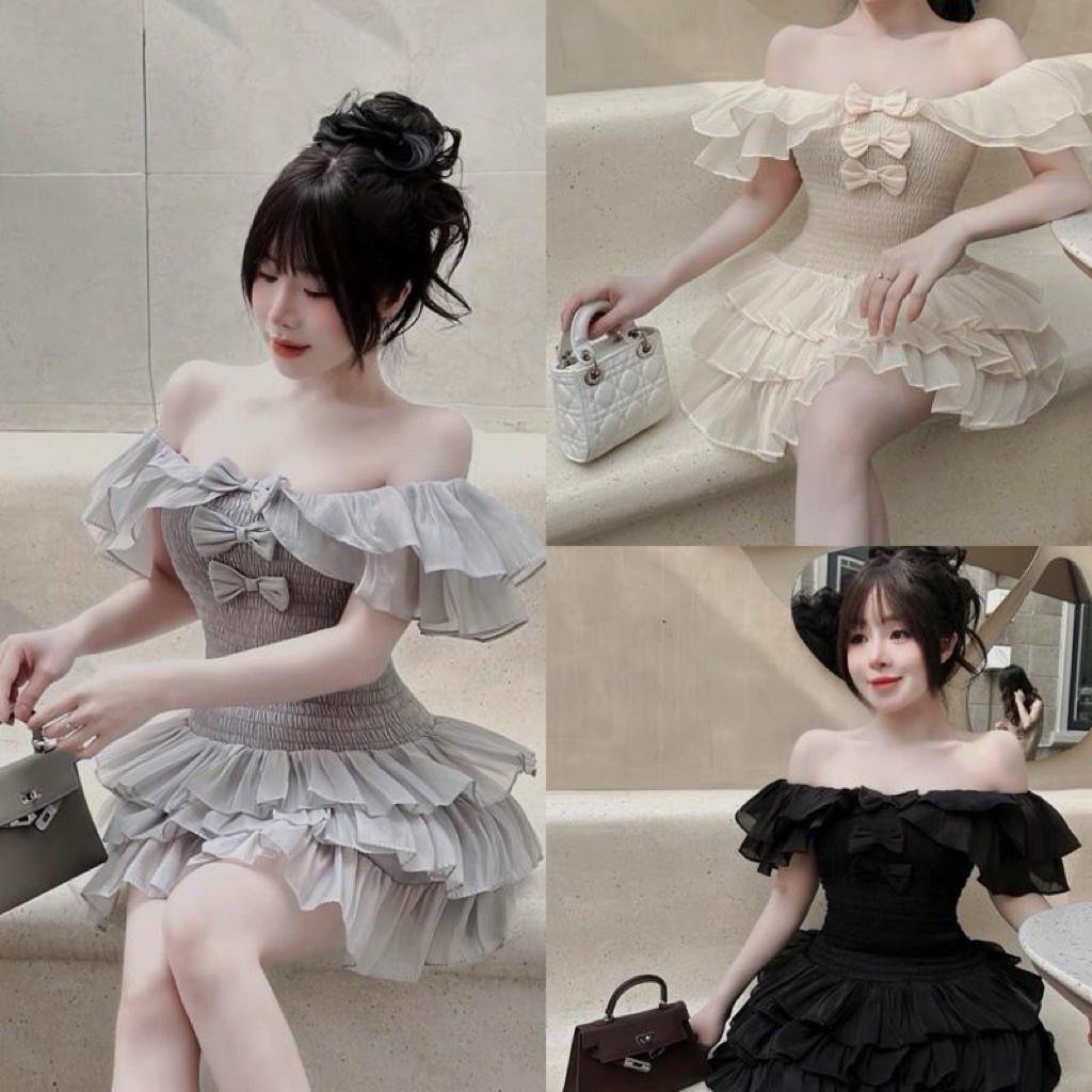 P85 สินค้าพร้อมจัดส่งในไทย ชุดเดรสผู้หญิงสุดหรู เดรสสั้น