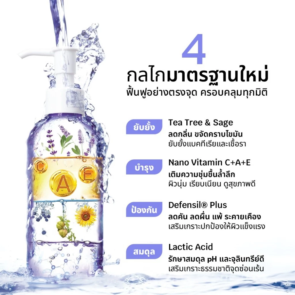 (CS100) ARAYA(อารยา) ผลิตภัณฑ์ทำความสะอาดจุดซ่อนเร้น 100ml. ARAYA Extra Sensitive Feminine Cleanser thumbnail 4