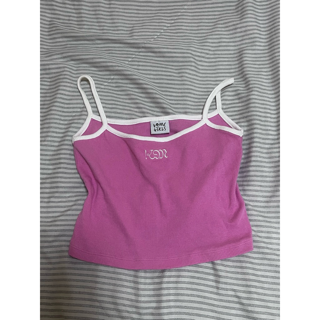 (ส่งต่อ) KOME girls สายเดี่ยวสีชมพู สภาพ 100%