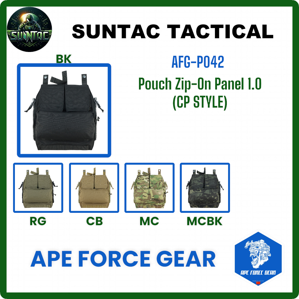 Ape force gear กระเป๋าหลังติดเสื้อเกราะ| Pouch Zip-On Panel 1.0 (CP STYLE) |AFG-P042