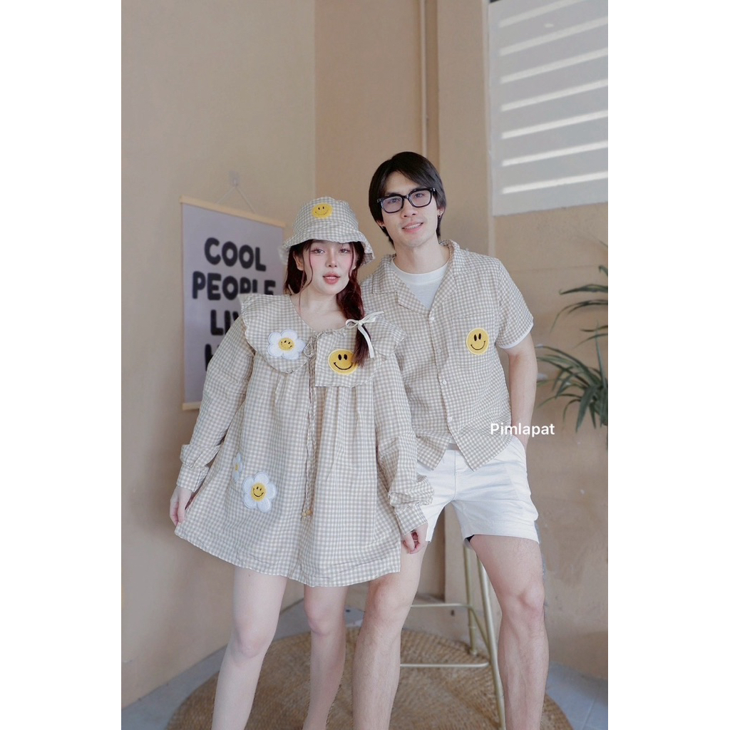 020เสื้อคู่กับแฟนลายอมยิ้มได้ทั้ง3 ชิ้นได้หมวกด้วยค่ะ รูปที่ 7