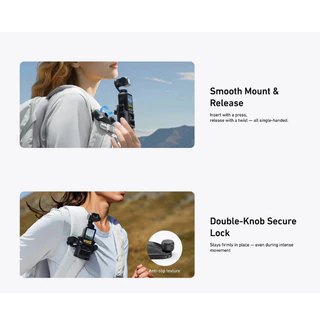 Telesin DJI Osmo Pocket 4 / 3 Quick-Release Backpack Mount ที่ยึดกระเป๋าเป้แบบหนีบ (ปลดเร็ว)