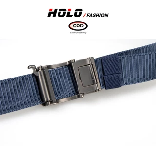 HOLO เข็มขัด คุณภาพสูง แฟชั่น เข็มขัดผู้ชาย ไนลอน หัวเข็มขัด โลหะผสม 6 สี COD
