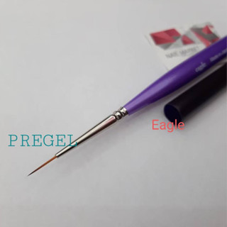 PREGEL🇯🇵 Eagle พู่กันเพ้นท์เล็บด้ามม่วง เส้นขนยาว พู่กันแต่ง…