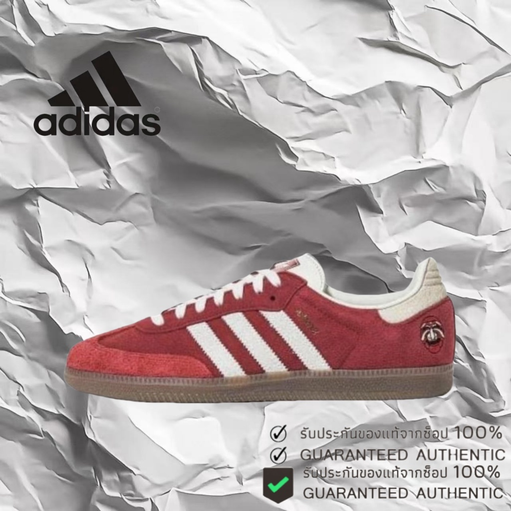 🎉ของแท้ 100 % ✨ adidas originals Samba OG IG8905 แดง/ขาว/ดำ