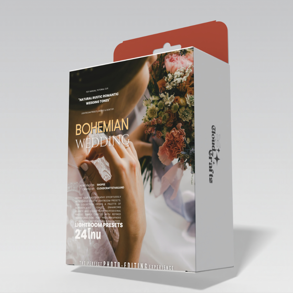 Bohemian Wedding | 24โทน | ฟิลเตอร์แต่งภาพพรีเมี่ยม | Lightroom | Pro-Grade Edits | Crafted By Cloud