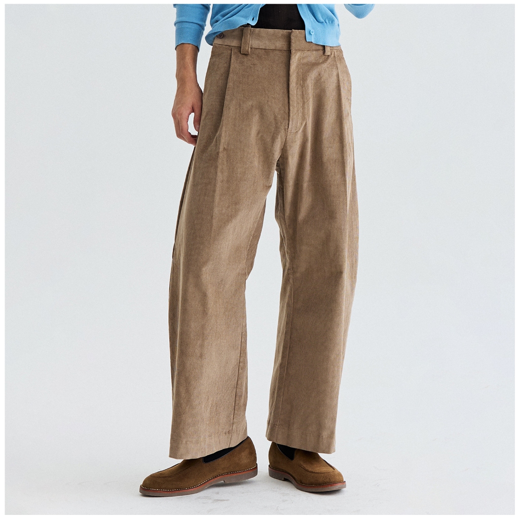 GROOVY BOY PANTS (CAMEL CORDUROY) - กางเกงขายาว ทรงหลวม