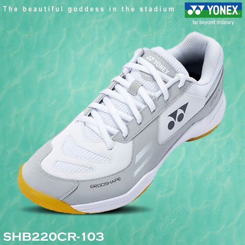 【 ของแท้ 💯% 】รองเท้าแบดมินตันโยเน็กซ์ 2025 SHB220CR สีขาว/เทา  (SHB220CR-103)