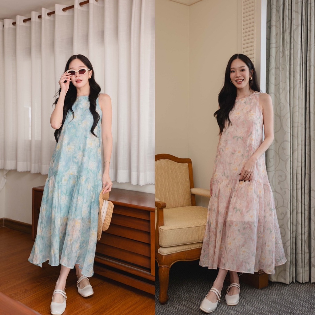 รีวิว Pamlook Judy dress เดรสผ้าซิลค์มีเท็กเจอร์ สวยหรู ใส่สบายจริงไหม