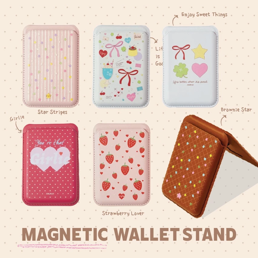 *เติมของแล้ว มีลายใหม่✨* Magnetic Wallet Stand ซองแปะหลังเคสแม่เหล็กใส่บัตร/ตั้งได้ - รูปที่ 1