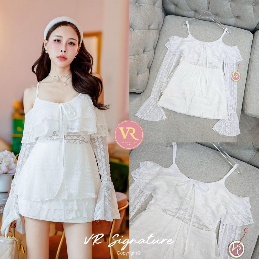 VR signature Set เสื้ิอ+กระโปรง ชุดไปคาเฟ่