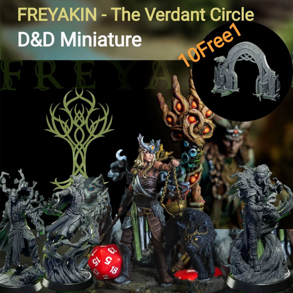 Freyakin- โมเดลสำหรับ DnD miniature, [Made to order ส่งพัสดุภายใน 1-3 วัน]