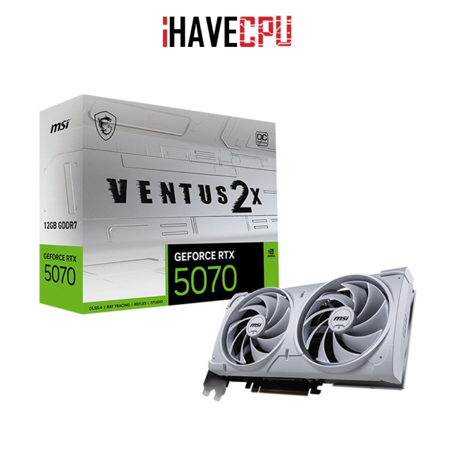 การ์ดจอ (vga) iHAVECPU MSI GEFORCE RTX 5070 VENTUS 2X OC WHITE 12G - 12GB GDDR7
