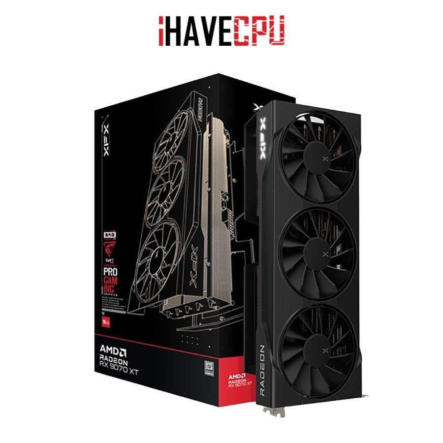 iHAVECPU VGA(การ์ดจอ) XFX SWIFT RADEON RX 9070 XT - 16GB DDR6 (RX-97TSWF3B9)